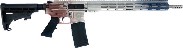GLFA AR15 BATTLEWORN 223 WYLDE - 16" 1:8 S/S BBL FREEDOM RWB