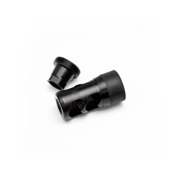 Area 419 Hellfire 2P-Self Timing Muzzle Brake w/ Adapter 223/6mm 5/8-24