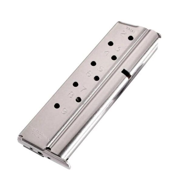 Chip McCormick Custom Match Grade Full Size 1911 Handgun Magazine Stainless Steel 9mm Luger 9/rd